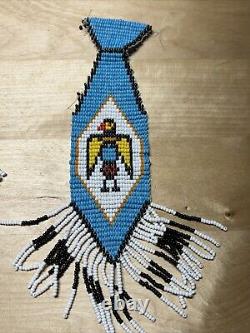 Vintage Native American Style Thunderbird Beadwork