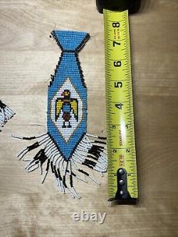 Vintage Native American Style Thunderbird Beadwork