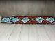 Vintage Native American Turquoise, Coral, Brass Handmade Belt One Of A Kind