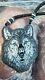 Wolf Medallion- Native American Handmade Beadwork With Lanyard