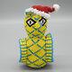 Zuni-owl Wearing Santa Hat By Ronda Dosedo-native American Beadwork
